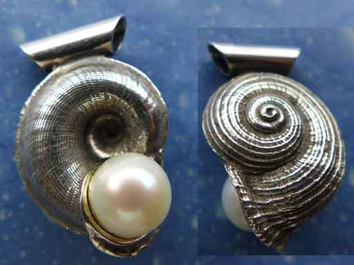 Küstenschmuck Perle Silber Anhänger Nordsee