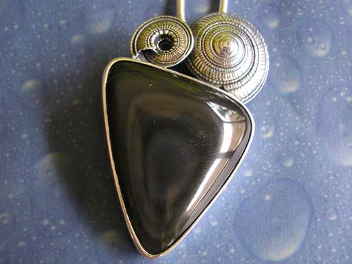 Regenbogenobsidian Schmuck Anhänger maritim