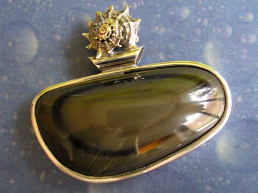 Regenbogen Obsidian maritimer Anhänger Schmuck