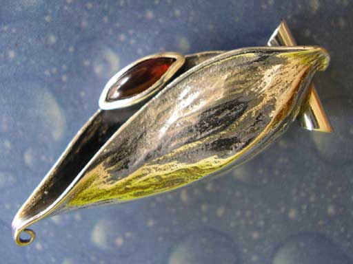 Floraler Same Handarbeit Silberschmuck