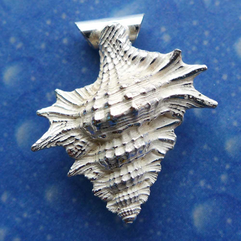 Ahornblatt Schmuck Anhänger Schnecke Silber