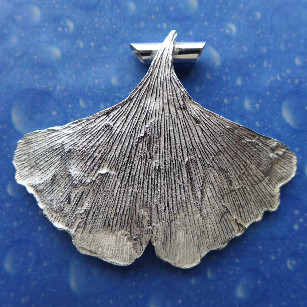 Ginkgo Anhänger Schmuck Silber