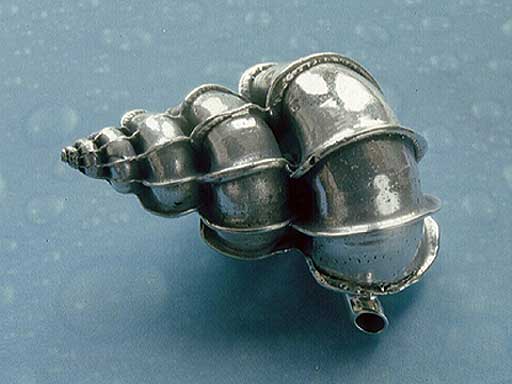 Unterwasser Schnecke Anhänger Wendeltreppe geschwärzt