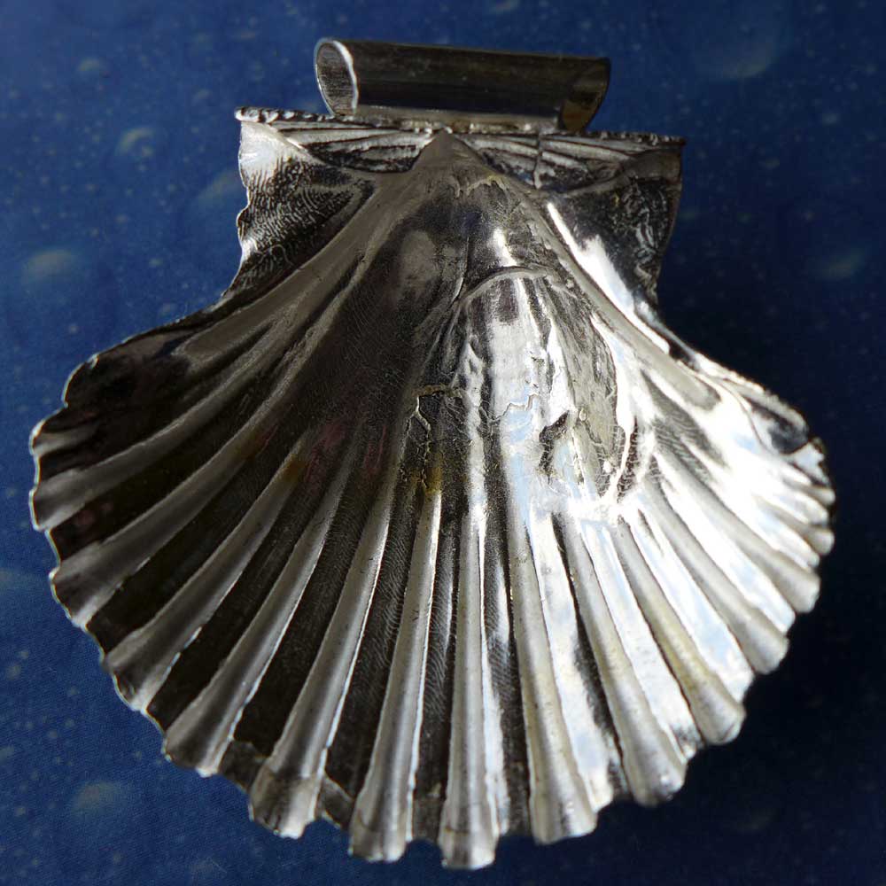 Pilgerweg Jakobsmuschel Anhänger Rückseite