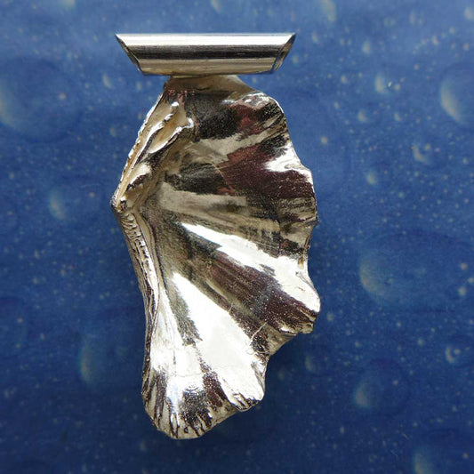 Tridacna Schmuck Silber Anhänger Rückseite