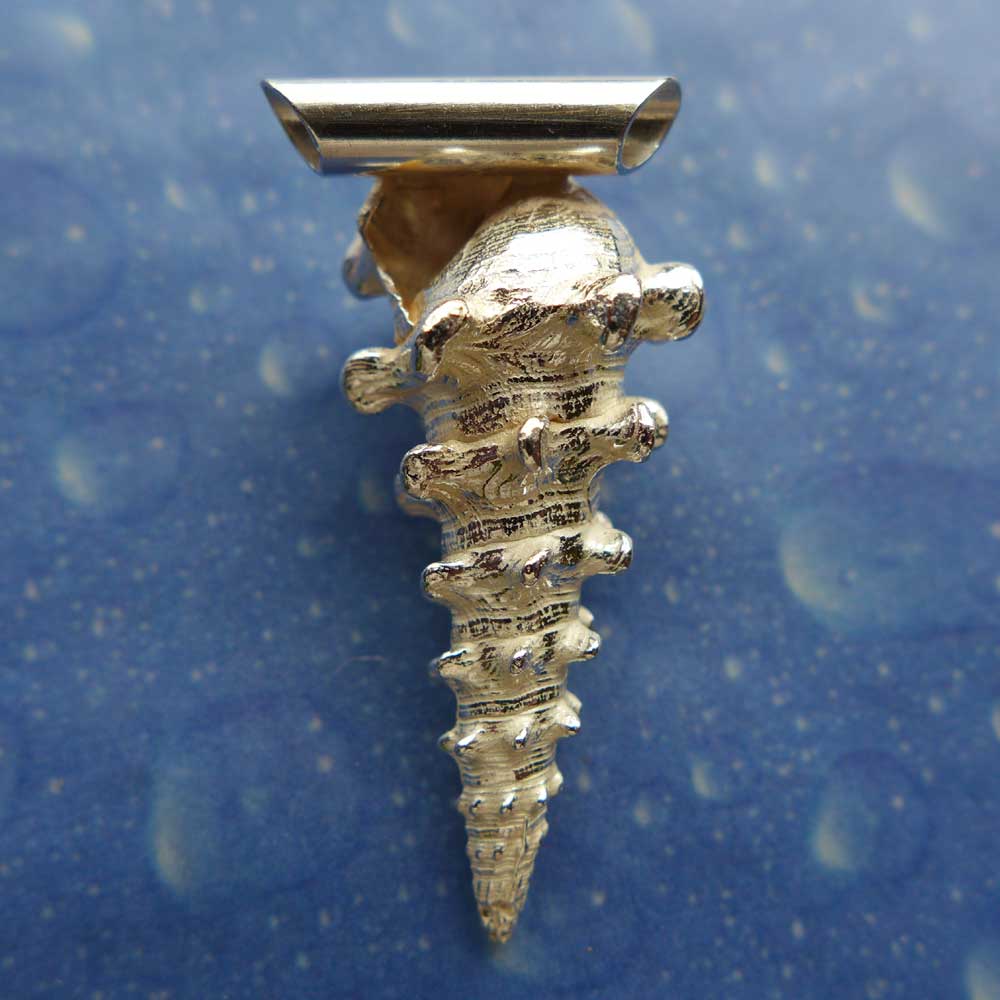 Schmuck Schnecke Anhänger Keule Rückseite