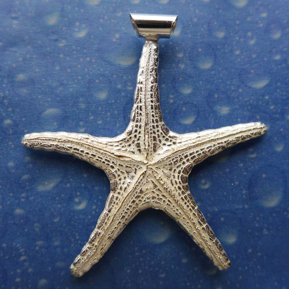 Seestern Anhänger Schmuck Silber Rückseite