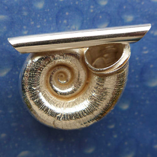 Silber Schmuck Anhänger Land Schnecke Rückseite