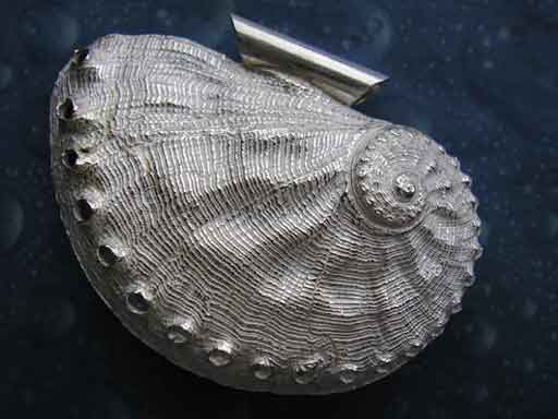 Abalone Schmuck Silber Anhänger xxl