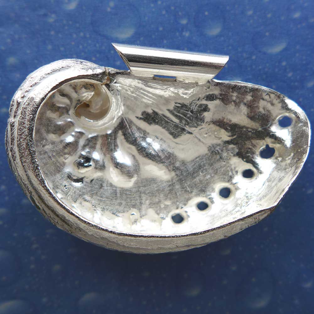 Abalone Schmuck Silber Anhänger Rückseite