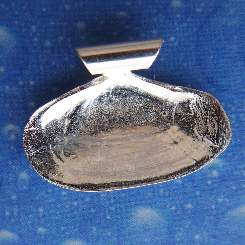 Rückseite Tell Muschel Anhänger Silber