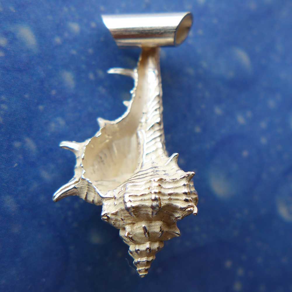 Murex Schmuck Silber Anhänger Rückseite
