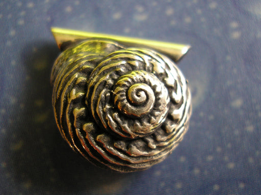 Silber Anhänger Schnecke Knotenknopf geschwärzt