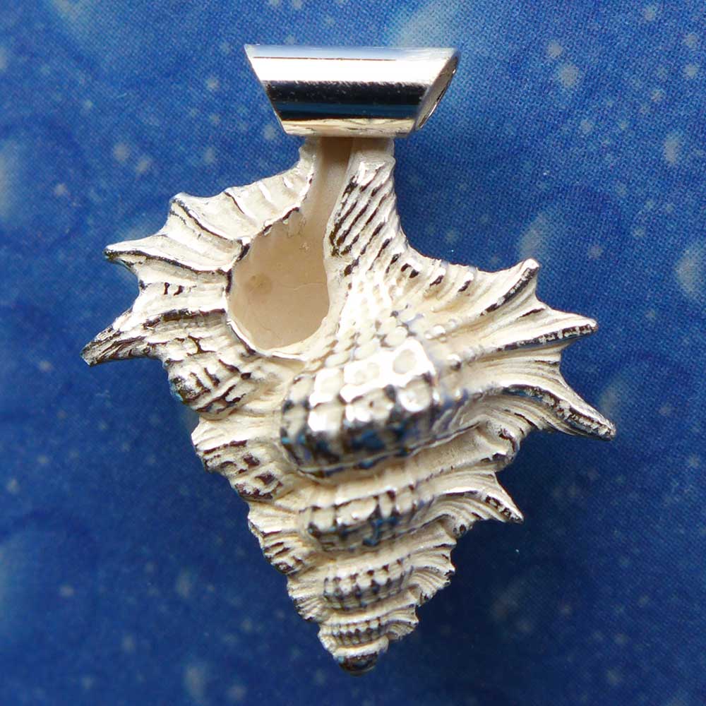 Ahornblatt Schmuck Anhänger Schnecke Rückseite