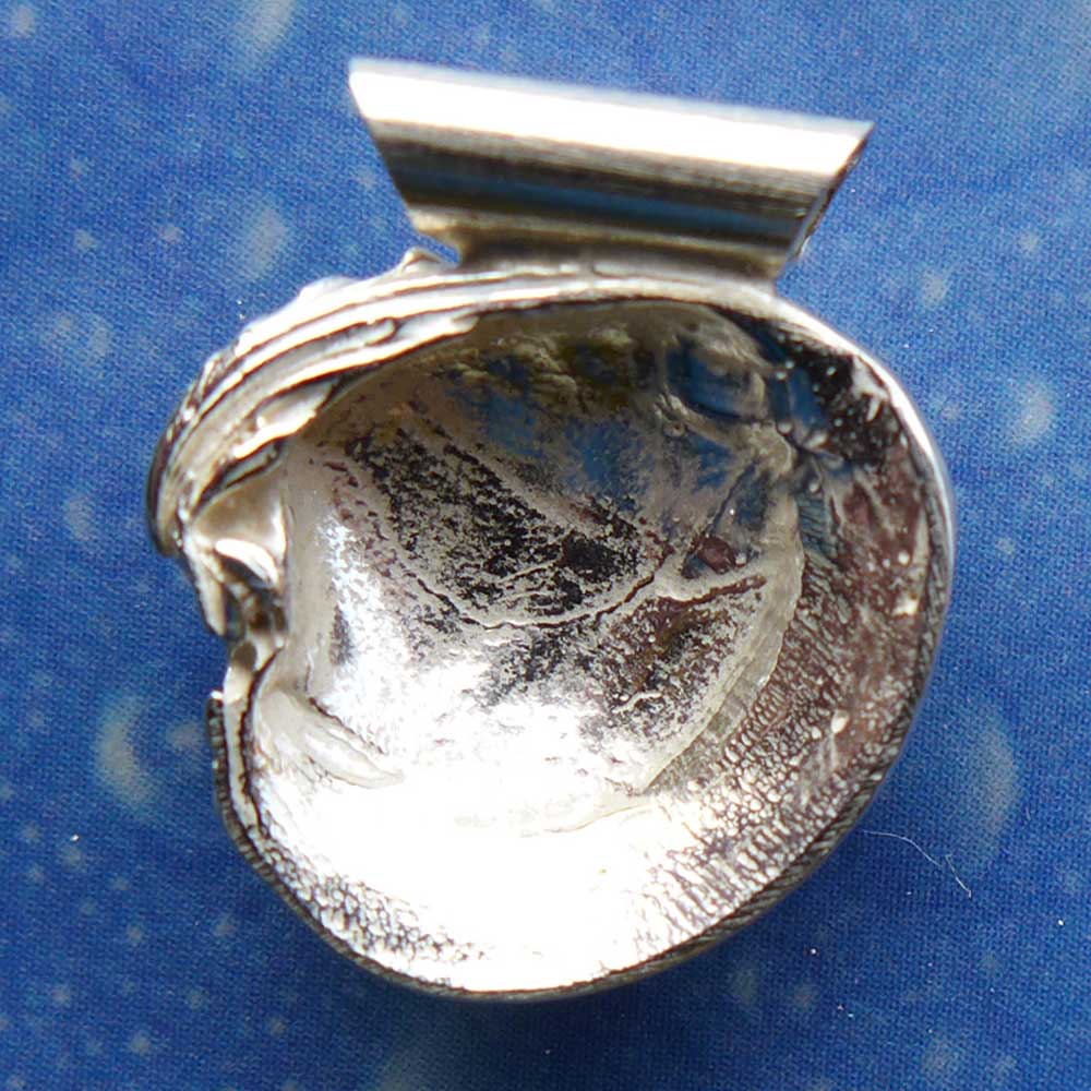 Silber Muschel Anhänger Stufige Venus Rückseite