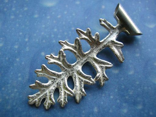 Florale Anhänger Kette Silber Schmuck