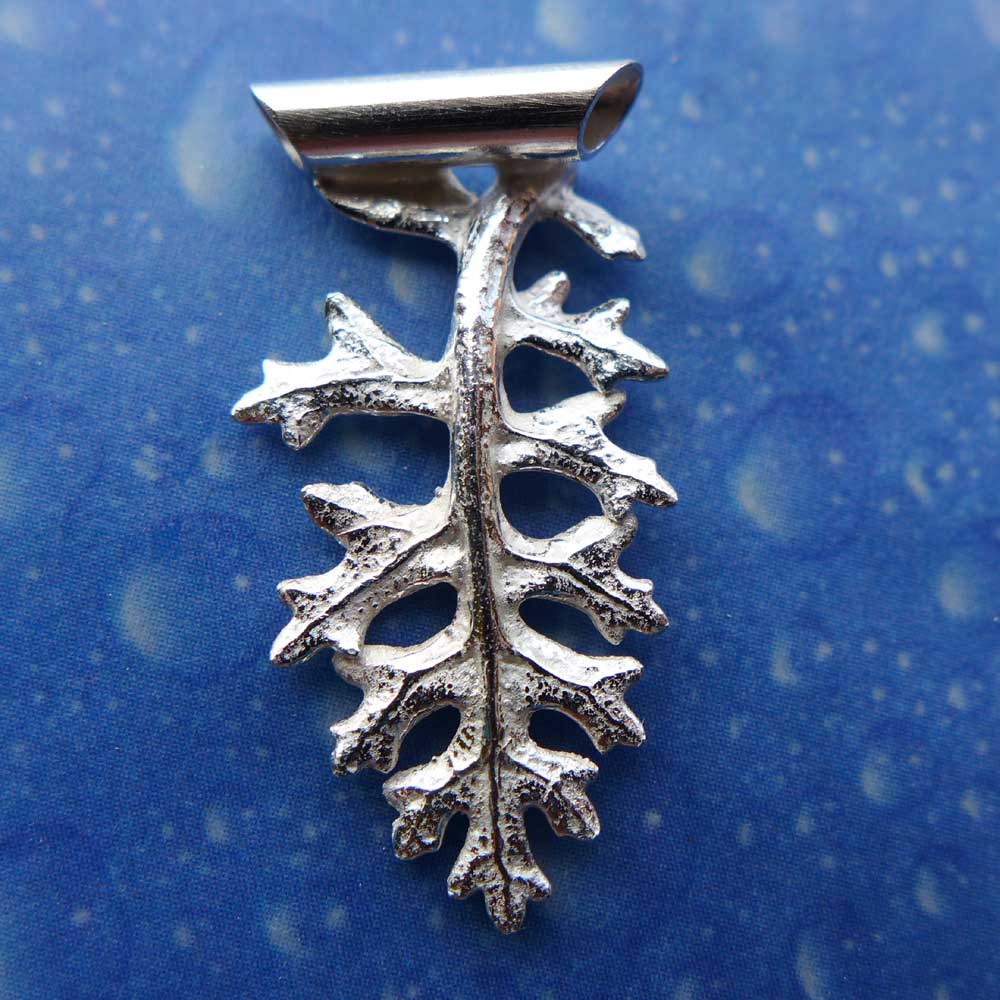 Anhänger Florale Kette Silber Blatt Schmuck