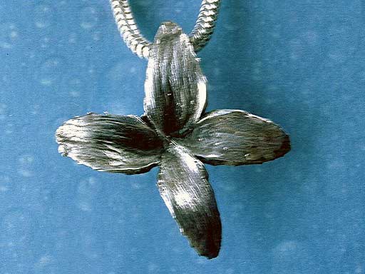 Buchecker Anhänger Schmuck Silber geschwärzt