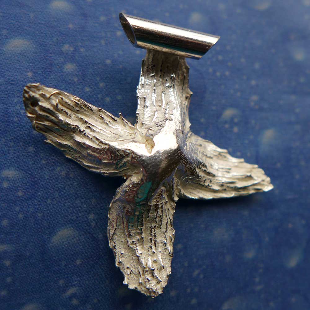 Buchecker Anhänger Schmuck Silber Rückseite