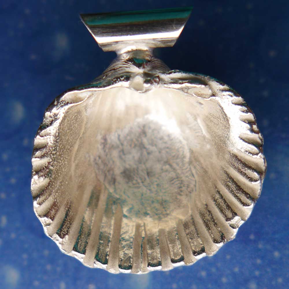 Anhänger Muschel Genarbte Arche Rückseite