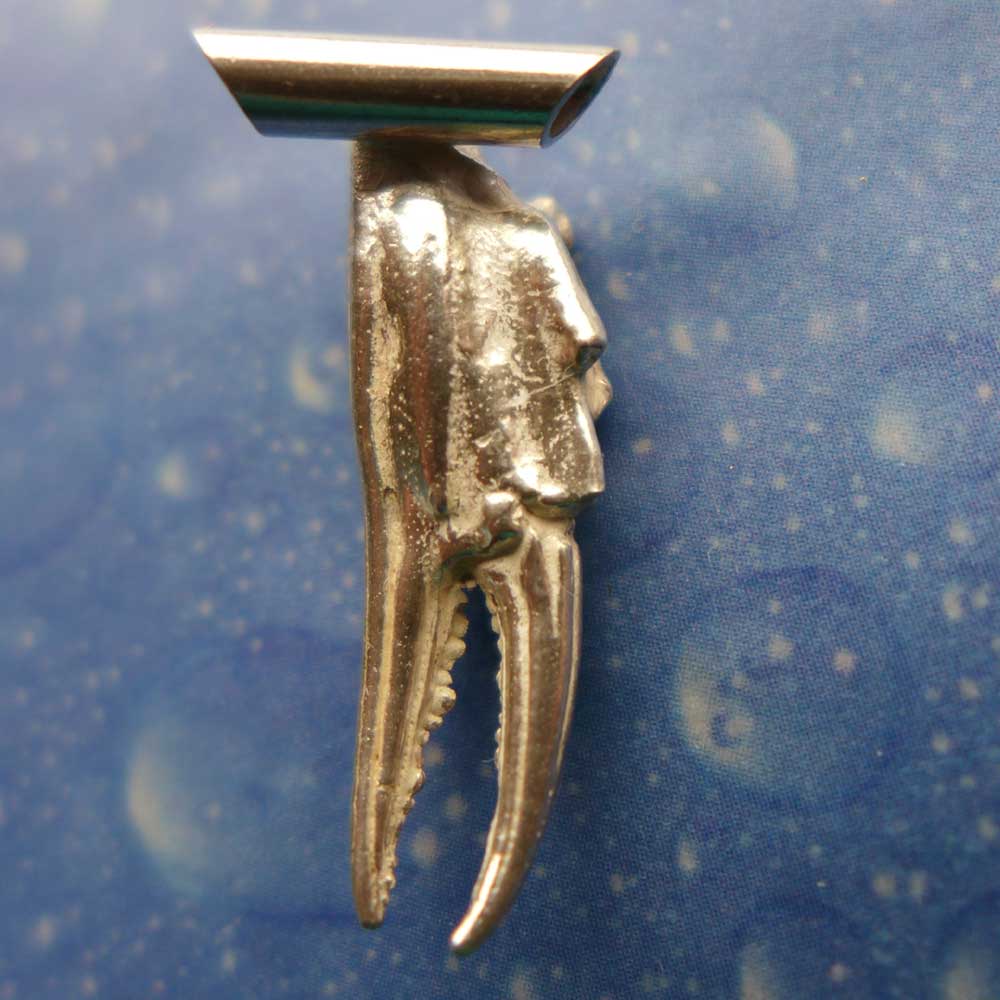 Krebs Anhänger Silber Schere Rückseite