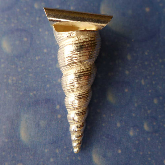 Turmschnecke Silber Anhänger Maritim Rückseite