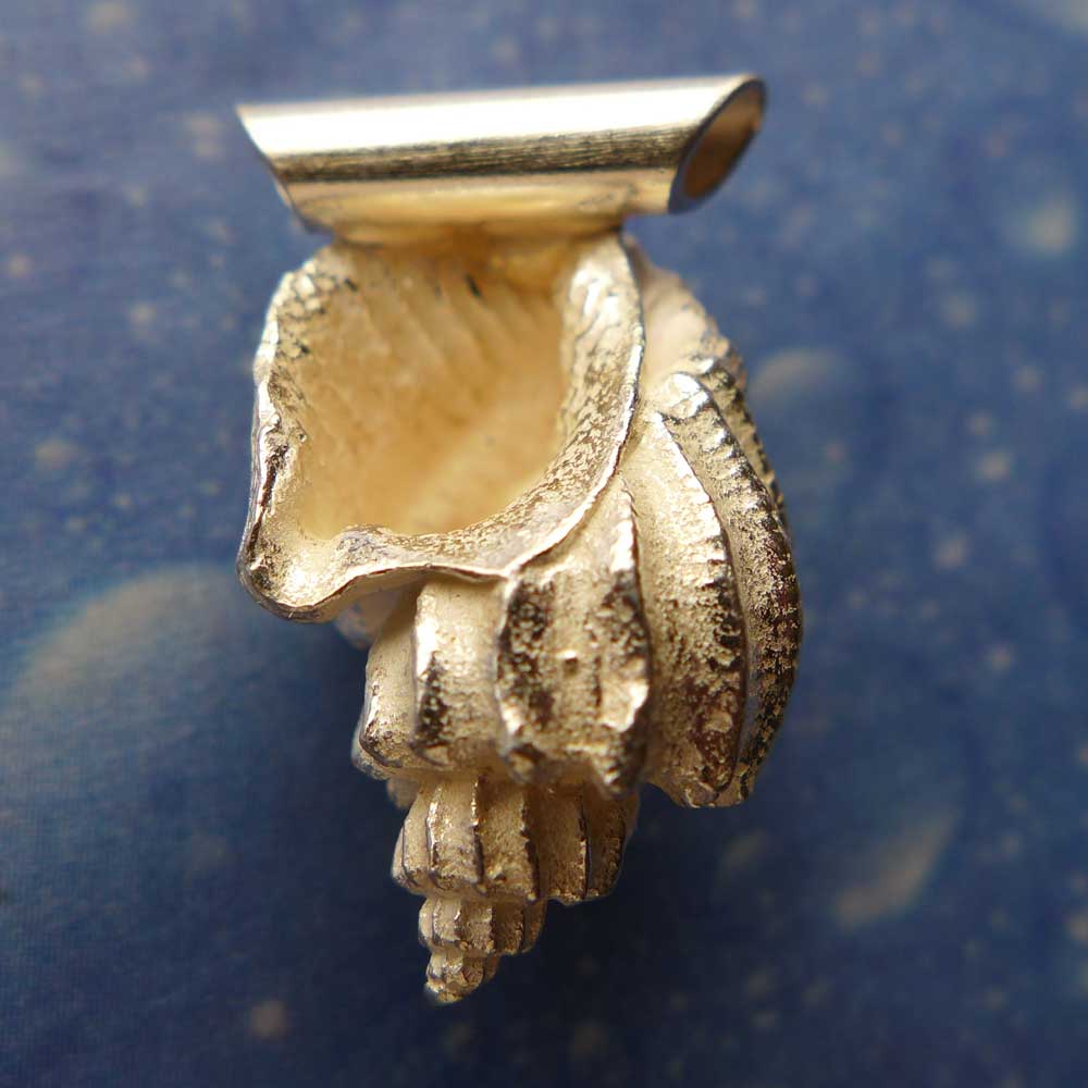 Strandschmuck Schnecke Anhänger Fischer Rückseite