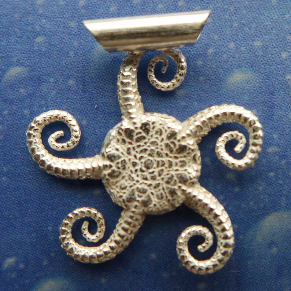 Silber Seestern Anhänger Schmuck Rückseite
