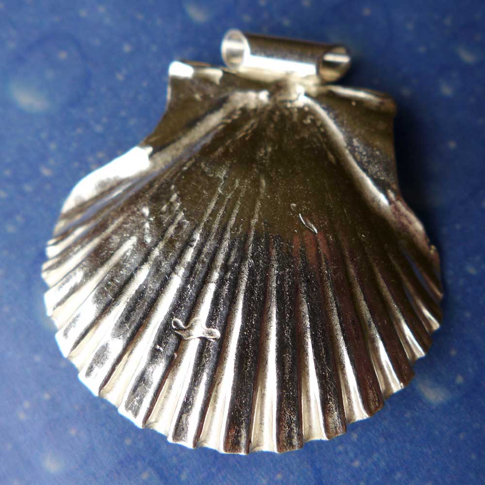 Camino de Santiago Anhänger Jakobsmuschel  Rückseite