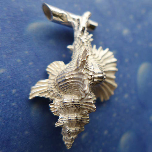 Orchideen Schnecke Anhänger Schmuck Silber