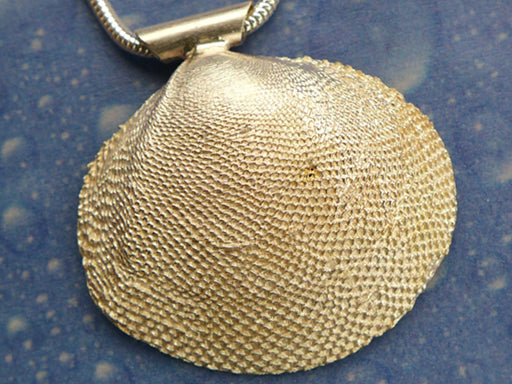 Inselschmuck Tellmuschel Anhänger Raspel