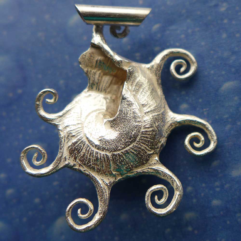 Schnecke Schmuck Anhänger Rückseite