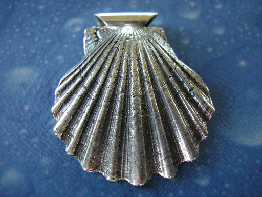 Jacobsmuschel Pilgerweg Anhänger geschwärzt