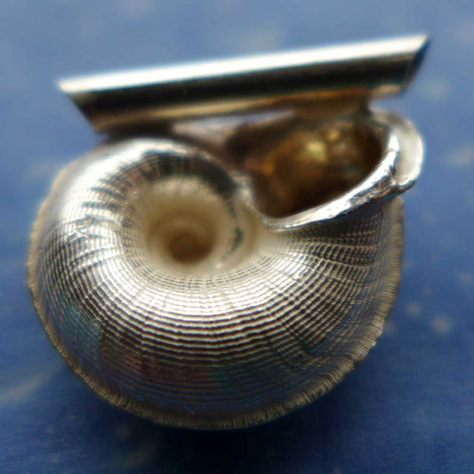 Schnecken Anhänger Silber Sonnenuhr Rückseite