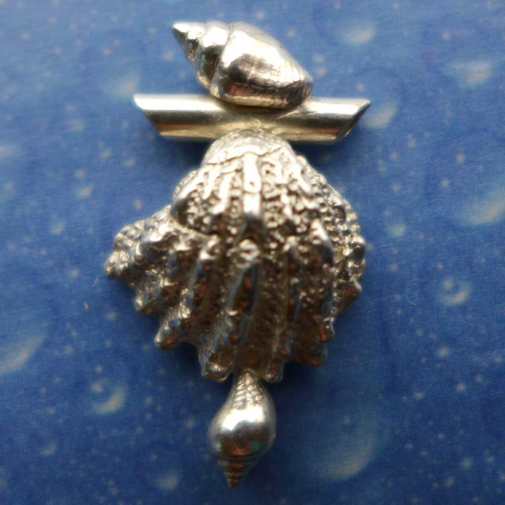 Schuppige Fächer Muschel Strombustäubchen Anhänger