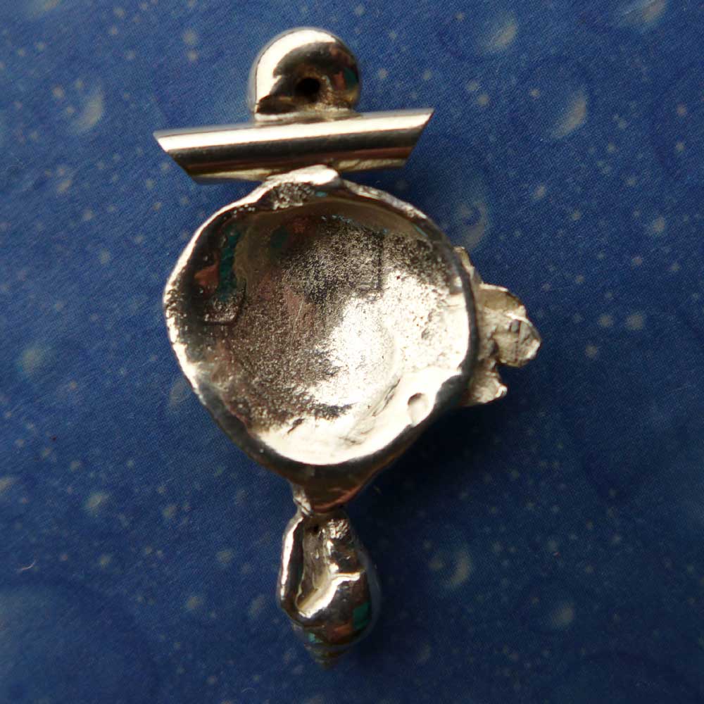 Geschuppte Muschel  Knopfschnecke Anhänger