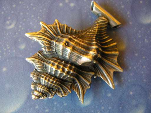 Inselschmuck Anhänger Silber Ahornblatt geschwärzt