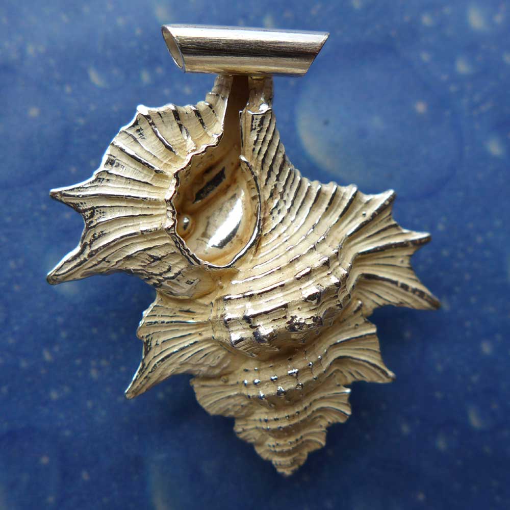 Inselschmuck Anhänger Silber Ahornblatt Rückseite