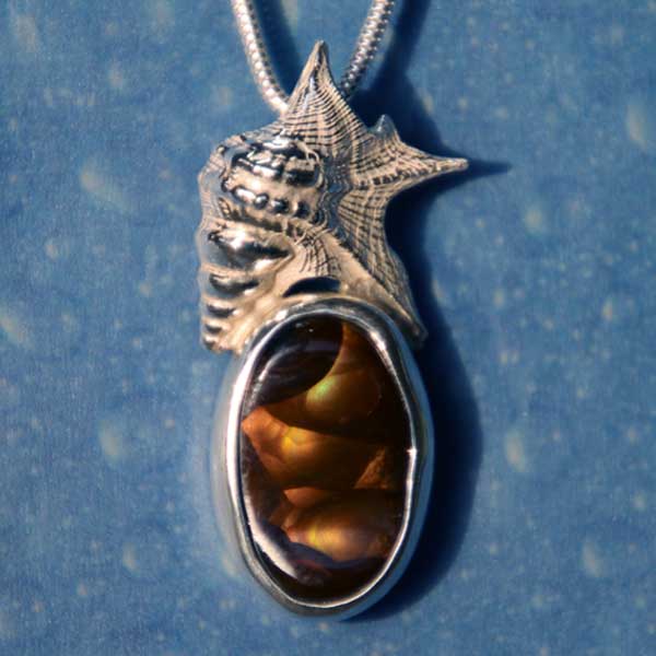 strandschmuck kette pelikanfuss trendschmuck kunsthandwerk schmuck