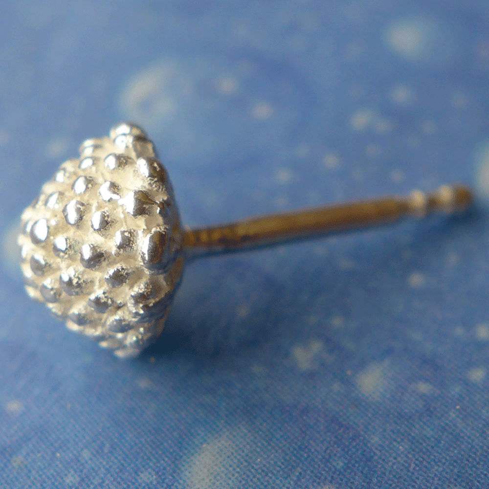 Ohrstecker für Blumenkinder Blüte Silber