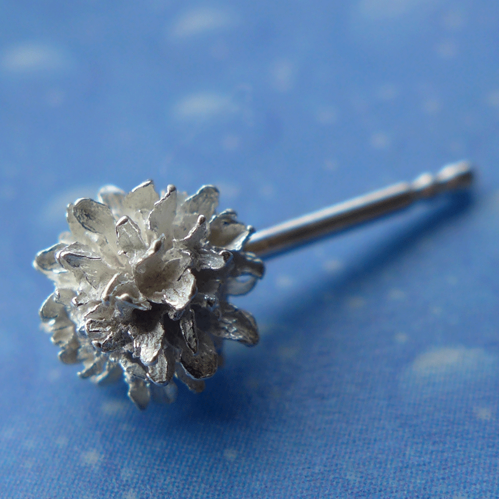 Blüten Schmuck Silber Kassuarine Ohrstecker xs