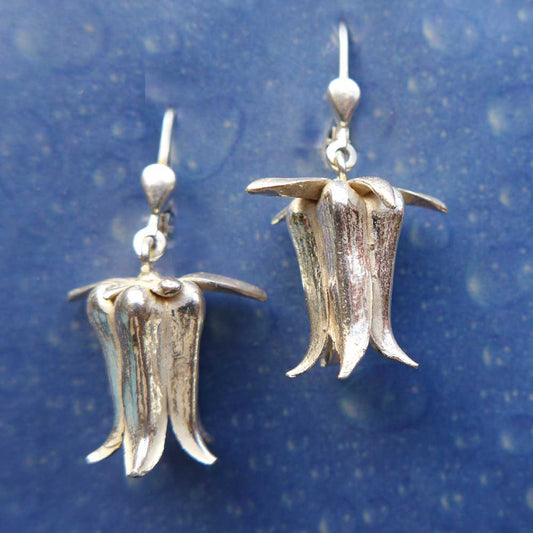 Blütenschmuck Ohrringe Silber Hauswurz