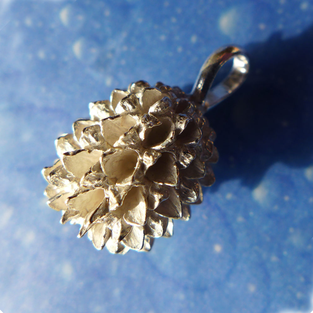 Blütenschmuck Silber Anhänger Same