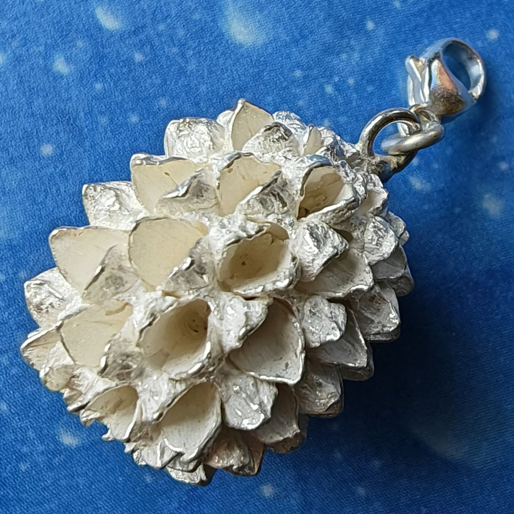 Silber Blume Same Blatt Blüte Anhänger