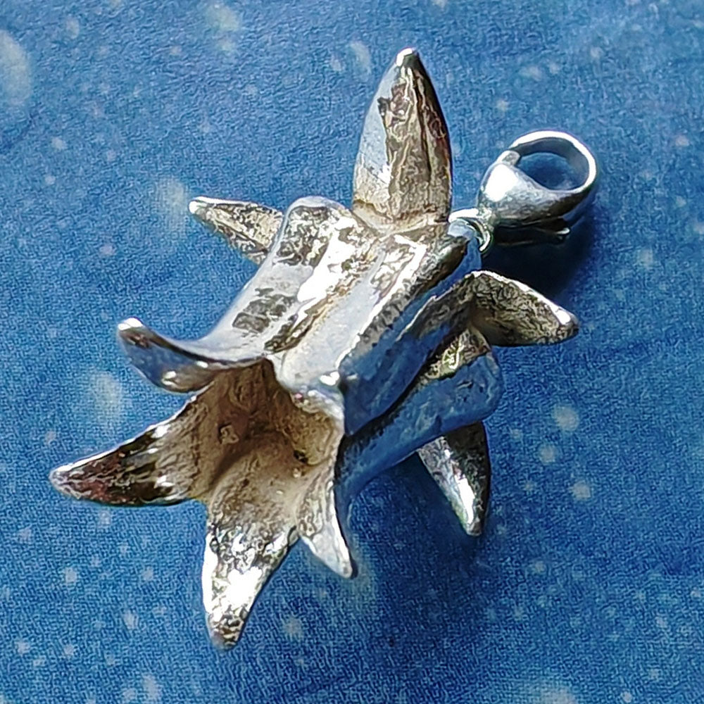 Blumen Charms Anhänger Silber