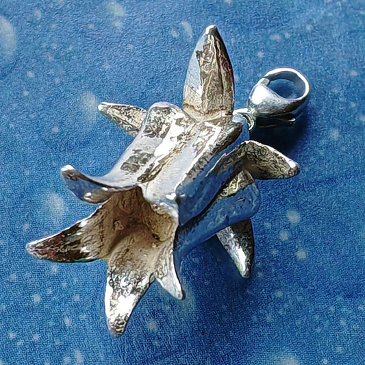 Blumen Charms Anhänger Silber