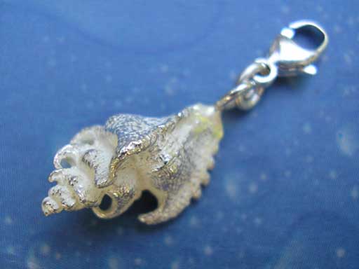 Massive Hakenschnecke Charms mit Karabiner