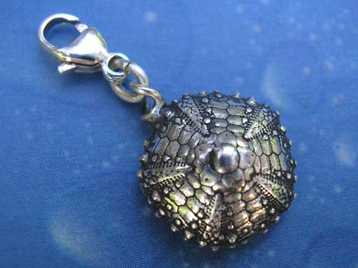 Seeigel Charms Anhänger Schmuck Silber