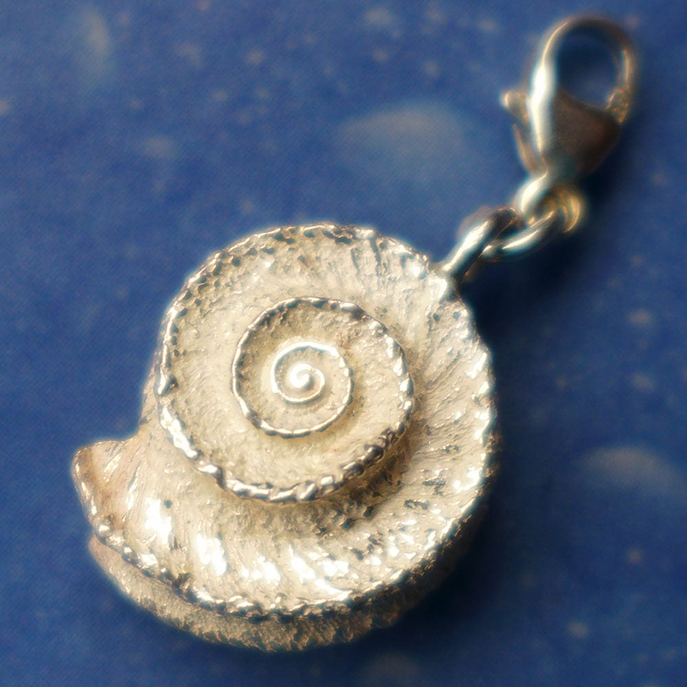 Kettenanhänger Charm Schnecke Silber