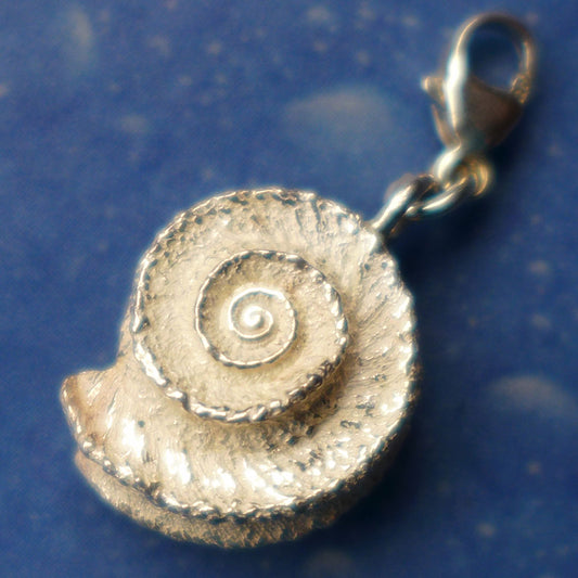 Kettenanhänger Charm Schnecke Silber